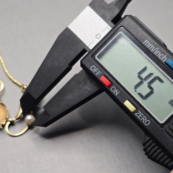 VTG De Curtis DEC 14K Gold Filled Pearl Leaf Choker Necklace 14" Mid‑Century 50s - Picture 12 of 16